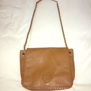 TORY BURCH MARION FLAP SHOULDER BAG ROYAL TAN